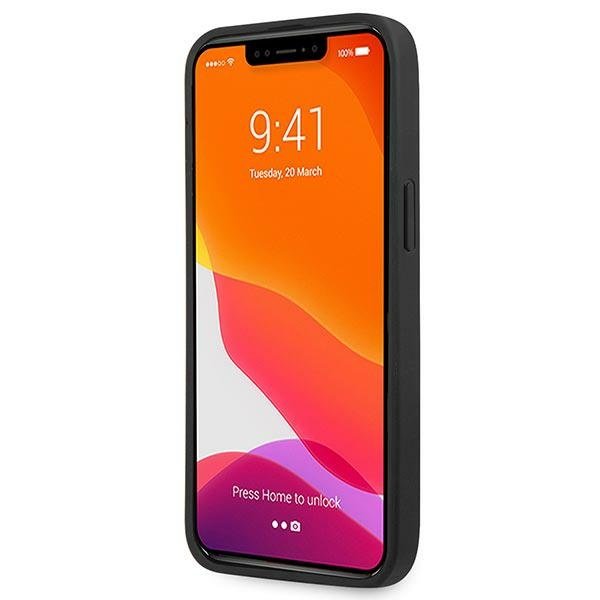 Mercedes Mercedes Läder Stars Pattern Skal iPhone 13 / 13 Pro - Röd