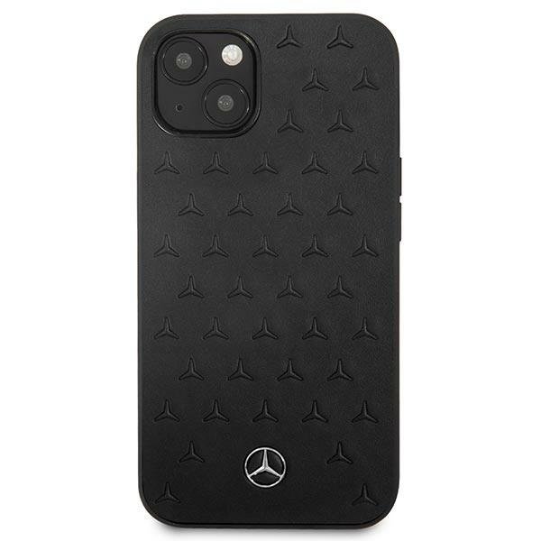 Mercedes Mercedes Läder Stars Pattern Skal iPhone 13 Mini - Svart