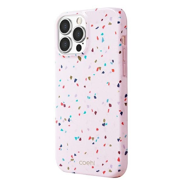 UNIQ UNIQ Coehl Terrazzo Skal iPhone 13 Pro Max - Rosa