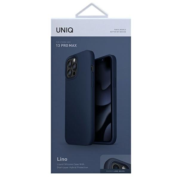 UNIQ UNIQ Lino Hue Skal iPhone 13 Pro Max - Marine Bl