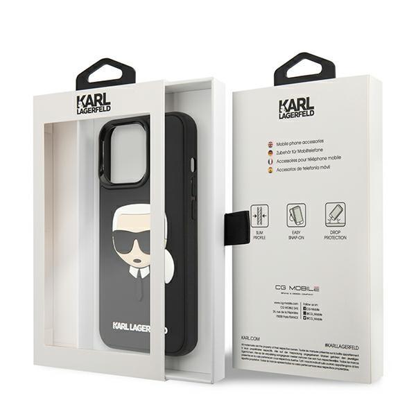 KARL LAGERFELD Karl Lagerfeld 3d Rubber Karl`s Head Skal iPhone 13 Pro - Svart