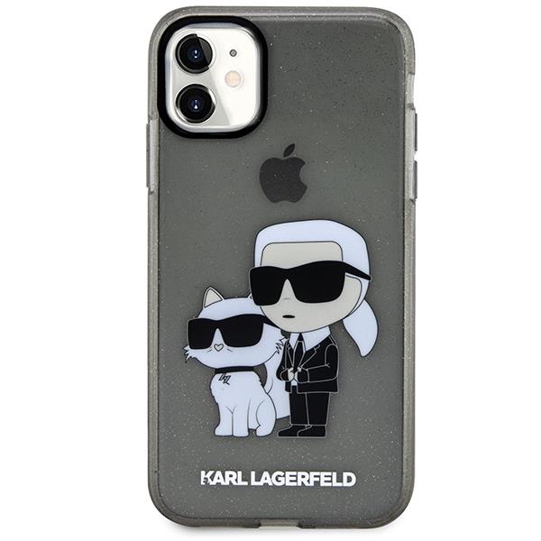KARL LAGERFELD Karl Lagerfeld iPhone 11 / XR Skal Gliter Karl&Choupette - Svart