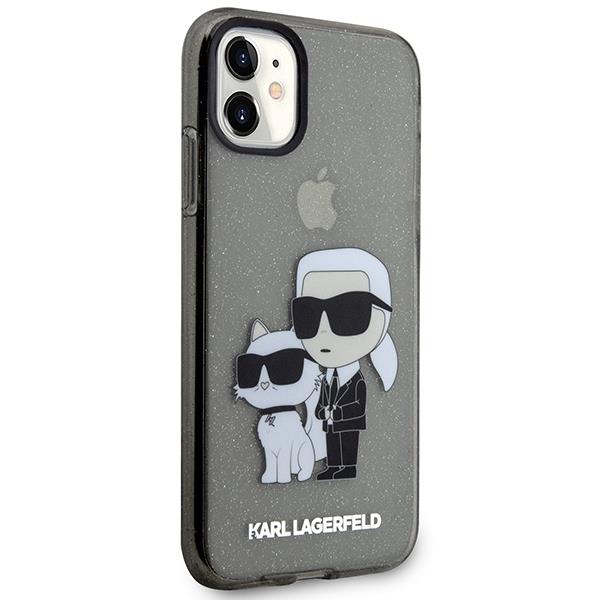 KARL LAGERFELD Karl Lagerfeld iPhone 11 / XR Skal Gliter Karl&Choupette - Svart