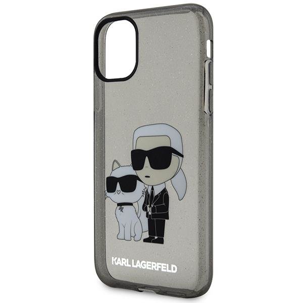 KARL LAGERFELD Karl Lagerfeld iPhone 11 / XR Skal Gliter Karl&Choupette - Svart