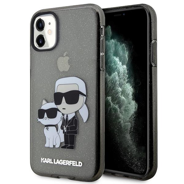KARL LAGERFELD Karl Lagerfeld iPhone 11 / XR Skal Gliter Karl&Choupette - Svart