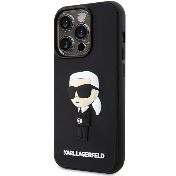 KARL LAGERFELD Karl Lagerfeld Mobilskal till iPhone 14 Pro Rubber Ikonik 3D Svart