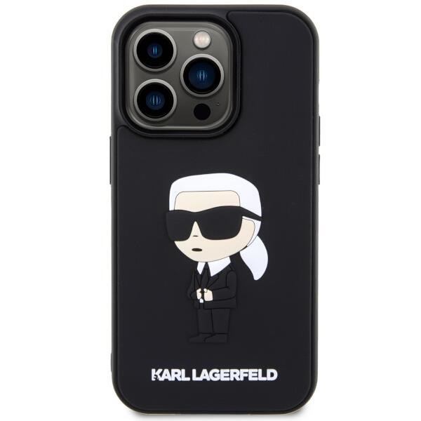KARL LAGERFELD Karl Lagerfeld Mobilskal till iPhone 14 Pro Rubber Ikonik 3D Svart