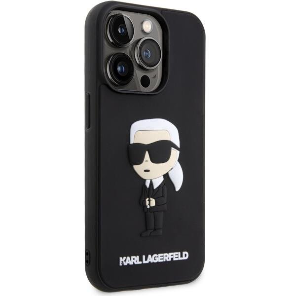 KARL LAGERFELD Karl Lagerfeld Mobilskal till iPhone 14 Pro Rubber Ikonik 3D Svart