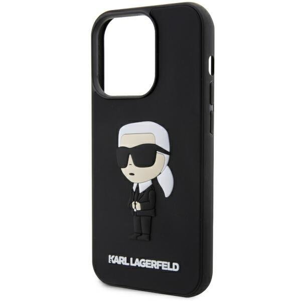 KARL LAGERFELD Karl Lagerfeld Mobilskal till iPhone 14 Pro Rubber Ikonik 3D Svart