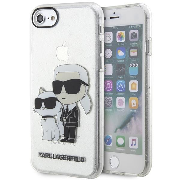 KARL LAGERFELD Karl Lagerfeld iPhone 7/8/SE 2020 Skal Gliter Karl&Choupette