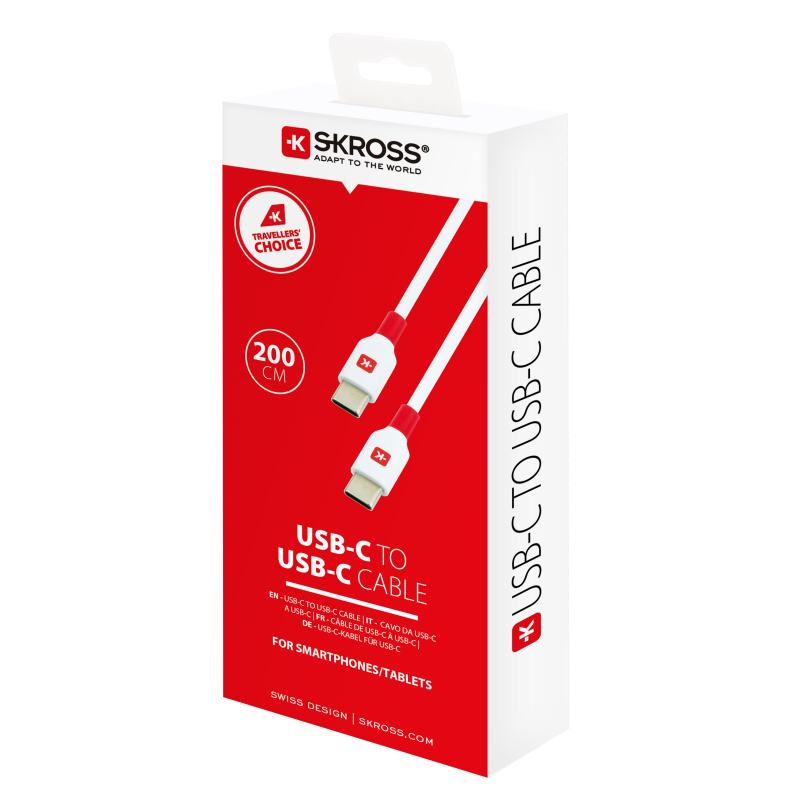 UTGATT1 SKross USB-C till USB-C Kabel - 2m - Vit