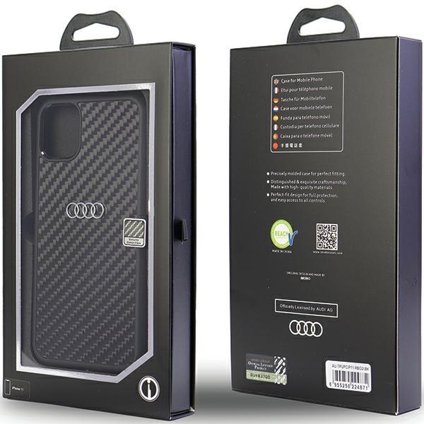 Audi Audi Mobilskal till iPhone 11/Xr Carbon Fiber - Svart