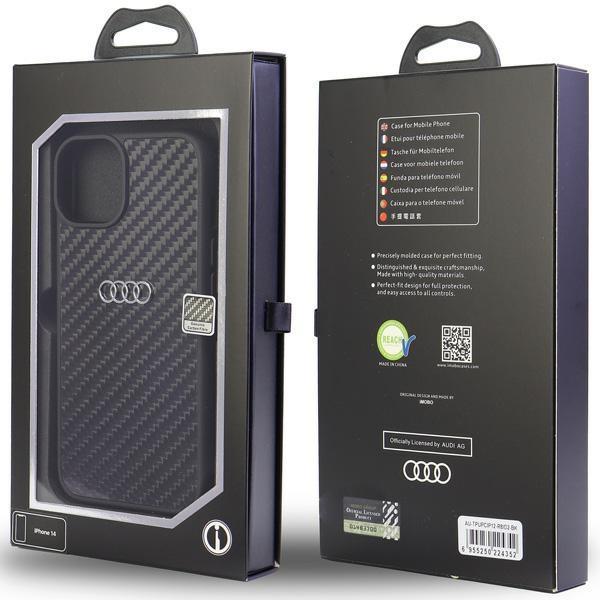 Audi Audi Mobilskal till iPhone 12/12 Pro Carbon Fiber - Svart