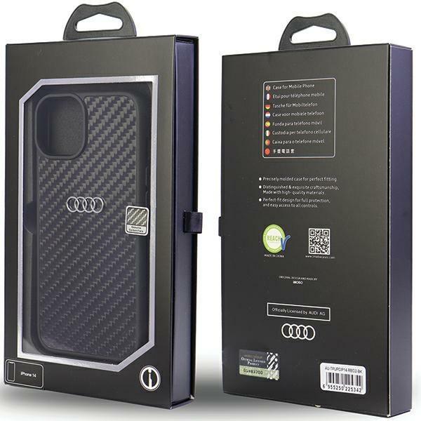 Audi Audi Mobilskal till iPhone 14 Carbon Fiber - Svart