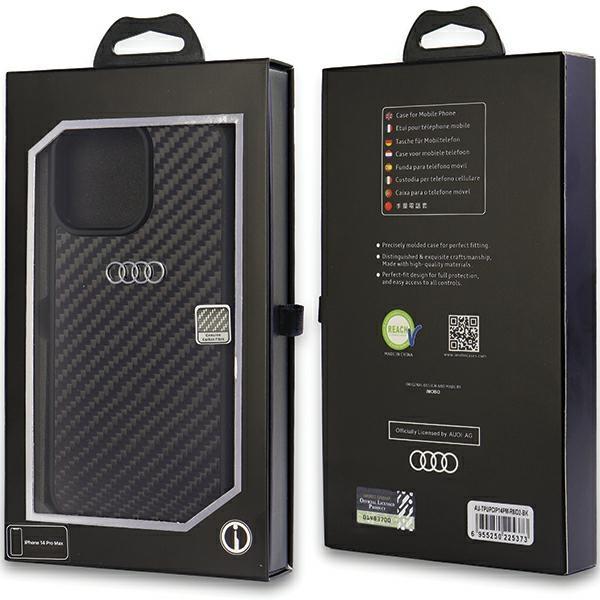 Audi Audi Mobilskal till iPhone 14 Pro Carbon Fiber - Svart