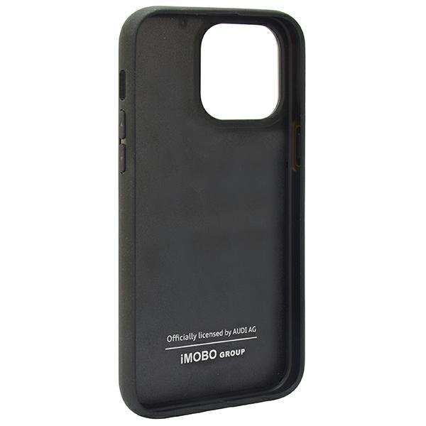 Audi Audi Mobilskal till iPhone 14 Pro Carbon Fiber Stripe - Svart