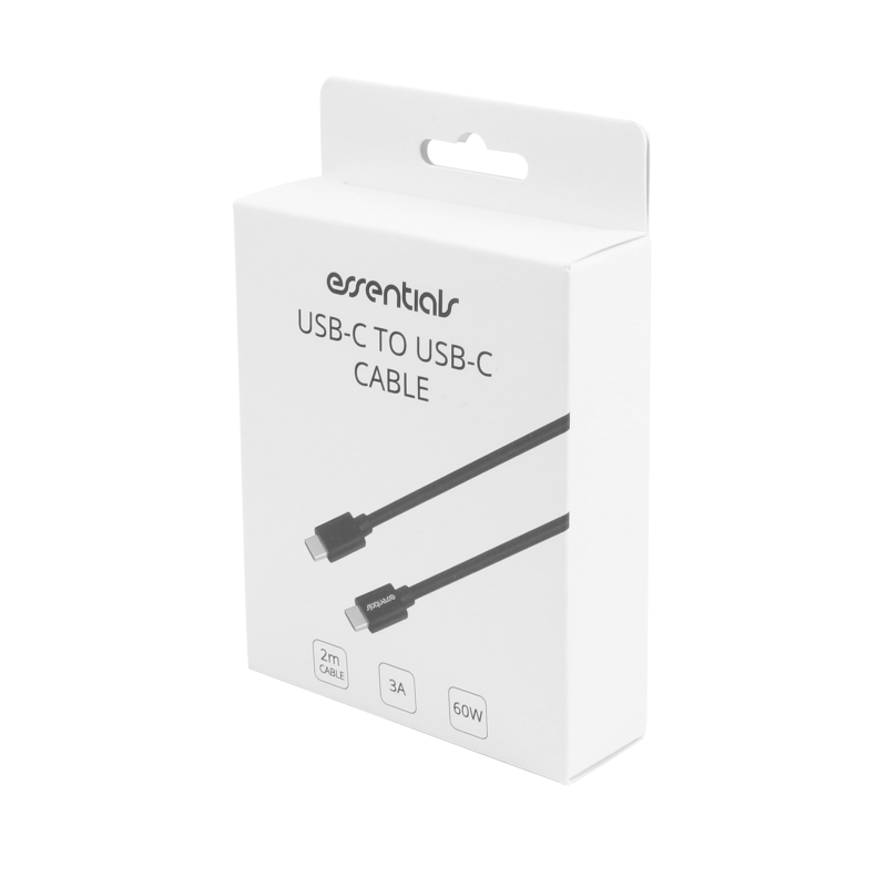 UTGATT Essentials USB-C till USB-C Kabel 2m - Svart