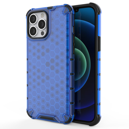 OEM Honeycomb Armor TPU Bumper iPhone 13 Pro Max - Blå