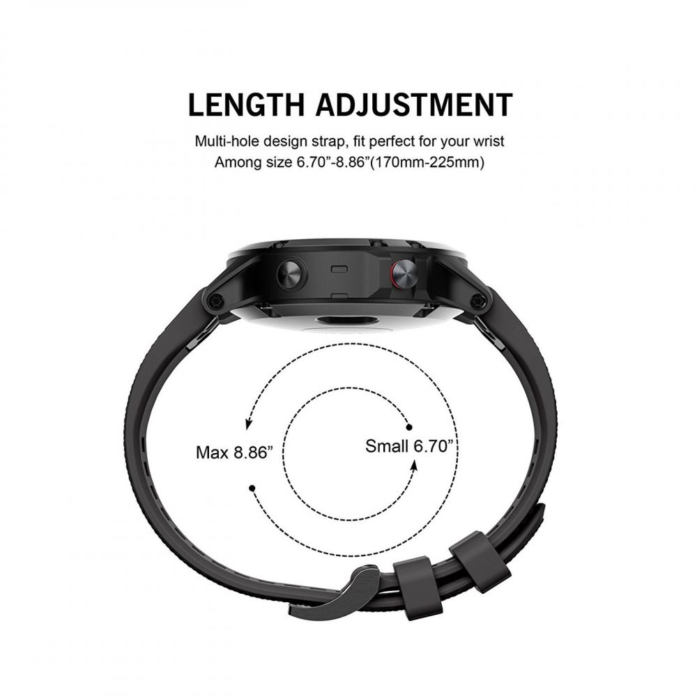 Tech-Protect Tech-Protect Smooth Garmin Fenix Band 3/5X/3HR/5X Plus/6X/6X Pro/7X Svart