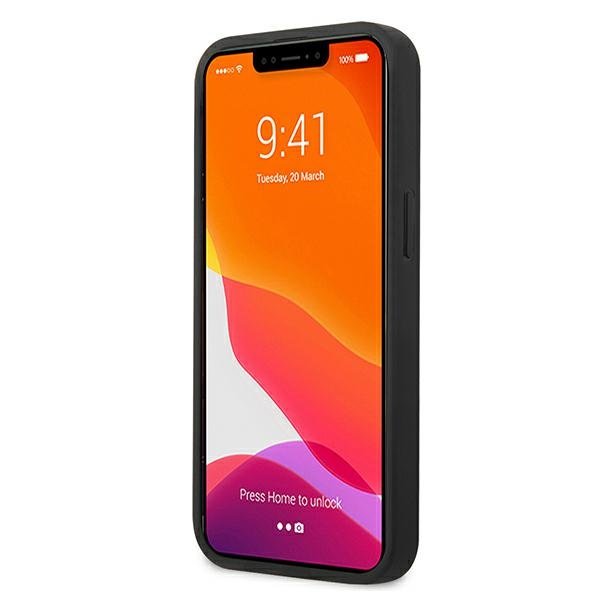 BMW BMW Läder Curve Perforate Skal iPhone 13 Mini - Svart