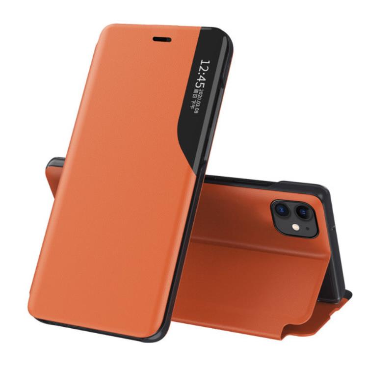 Ruhtel Eco Läder View Fodral iPhone 13 - Orange