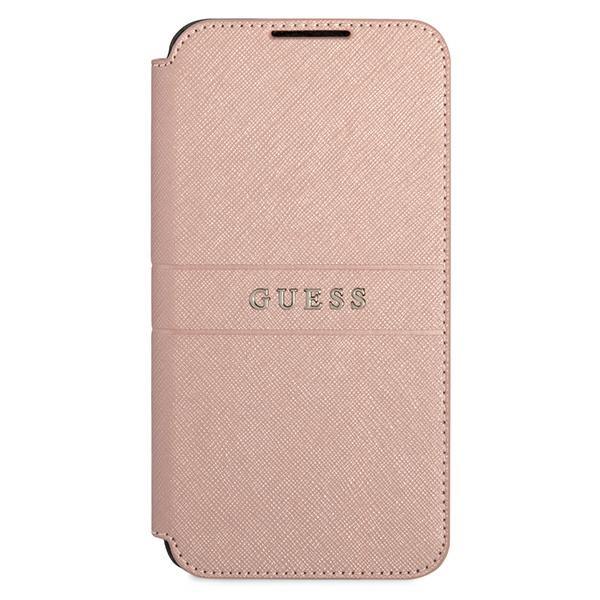Guess Guess Saffiano Stripes Fodral Galaxy S22 Plus - Rosa