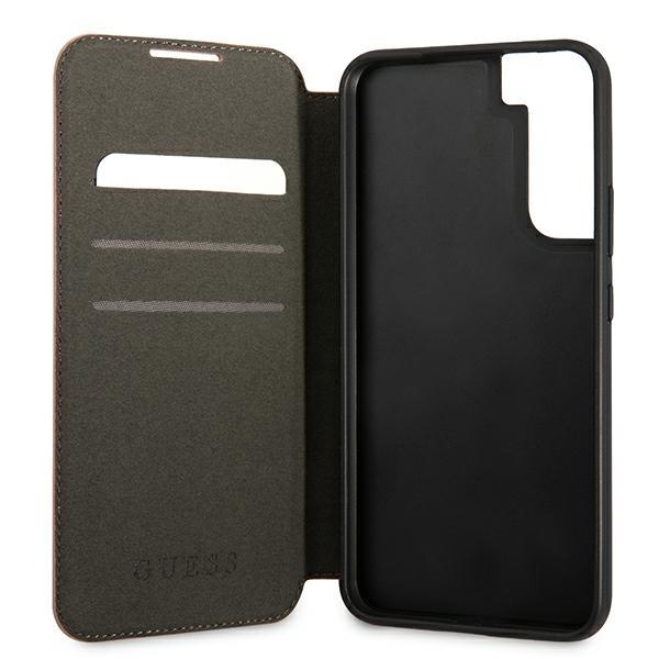 Guess Guess Saffiano Stripes Fodral Galaxy S22 Plus - Rosa