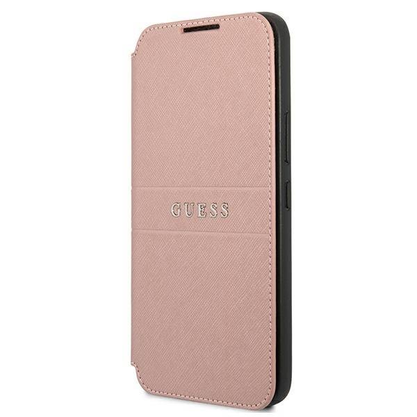 Guess Guess Saffiano Stripes Fodral Galaxy S22 Plus - Rosa