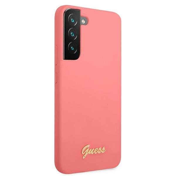 Guess Guess Silicone Script Metal Logo Galaxy S22 Plus - Fuchsia