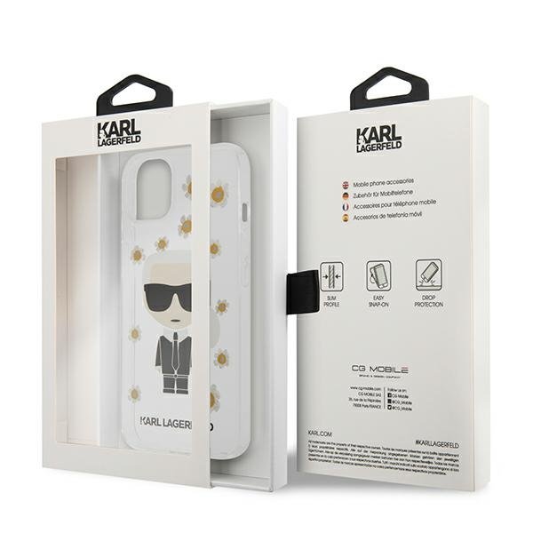 KARL LAGERFELD Karl Lagerfeld Flower Ikonik Karl Skal iPhone 13 mini - Transparent