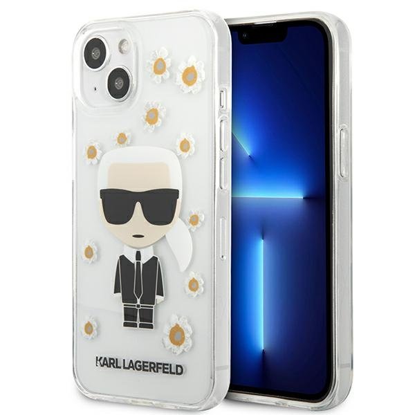 KARL LAGERFELD Karl Lagerfeld Flower Ikonik Karl Skal iPhone 13 mini - Transparent