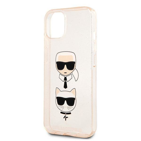 KARL LAGERFELD Karl Lagerfeld Glitter Karl`s & Choupette Skal iPhone 13 mini - Guld