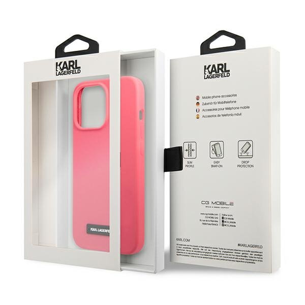 KARL LAGERFELD Karl Lagerfeld iPhone 13/13 Pro Skal Silicone Plaque - Fuchsia