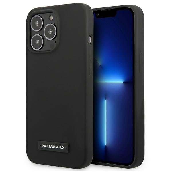 KARL LAGERFELD Karl Lagerfeld iPhone 13/13 Pro Skal Silicone Plaque - Svart
