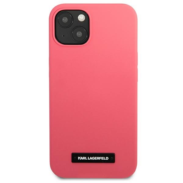 KARL LAGERFELD Karl Lagerfeld iPhone 13 Skal Silicone Plaque - Fuchsia