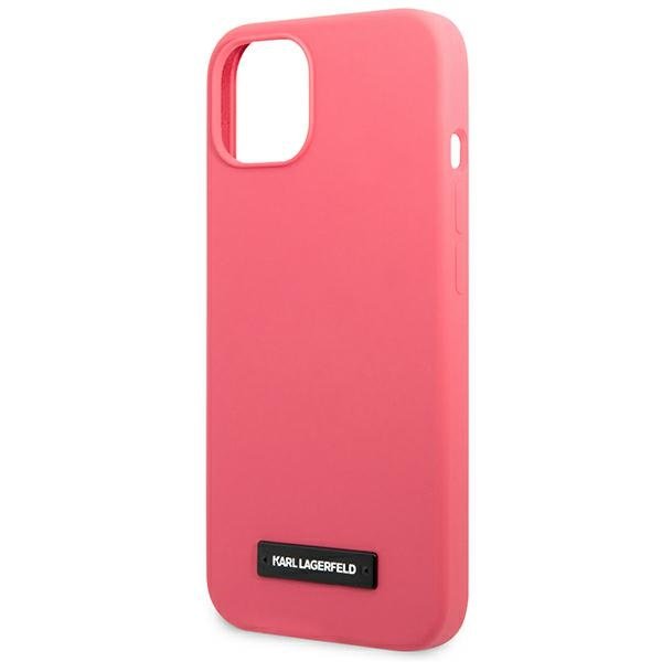 KARL LAGERFELD Karl Lagerfeld iPhone 13 Skal Silicone Plaque - Fuchsia