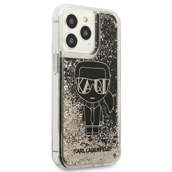 KARL LAGERFELD Karl Lagerfeld Liquid Glitter Gatsbyd Skal iPhone 13 Pro Max - Svart