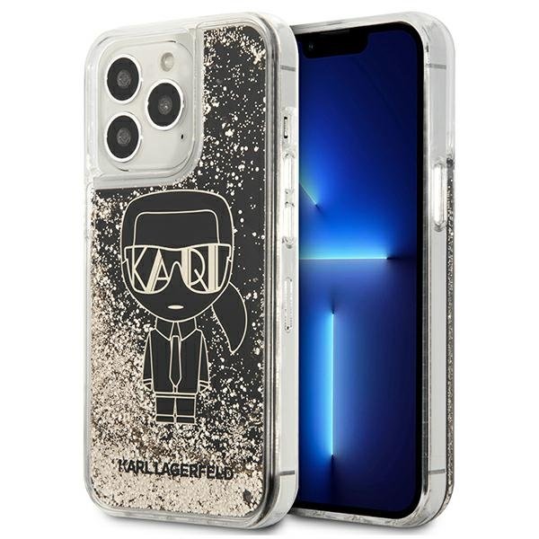 KARL LAGERFELD Karl Lagerfeld Liquid Glitter Gatsbyd Skal iPhone 13 Pro Max - Svart