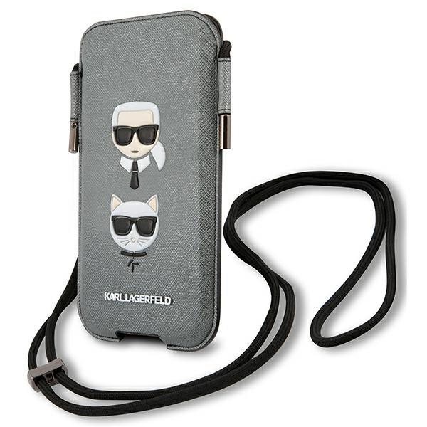 KARL LAGERFELD Karl Lagerfeld Saffiano Ikonik Karl&Choupette Head 6.1