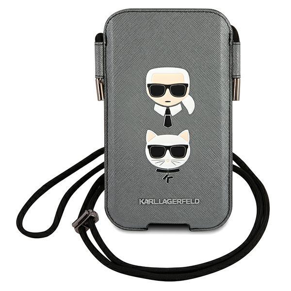 KARL LAGERFELD Karl Lagerfeld Saffiano Ikonik Karl&Choupette Head 6.1