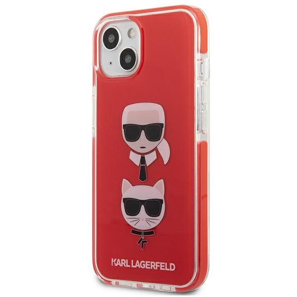 KARL LAGERFELD Karl Lagerfeld TPE Karl & Choupette Skal iPhone 13 Mini - Röd