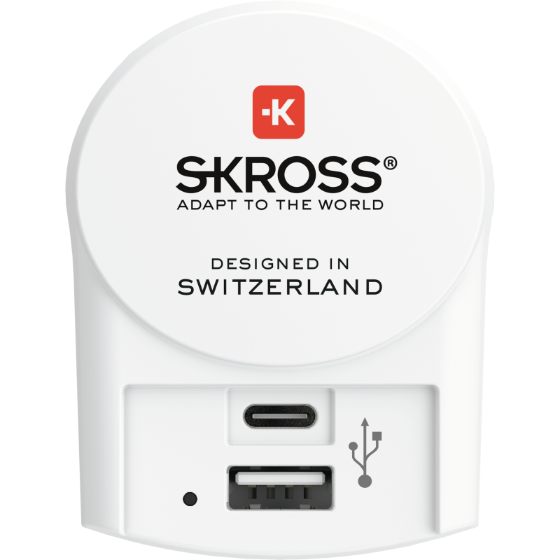 UTGATT1 SKross Euro USB - 1xUSB Type C/1xUSB Type A Laddare