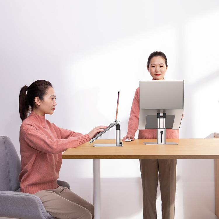 BASEUS Baseus Metal Stativ För Bärbar Dator - Silver