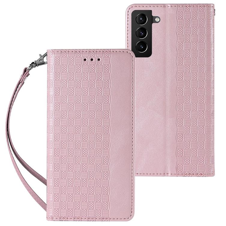 OEM Galaxy S22 Plus Plånboksfodral Magnet Strap - Rosa