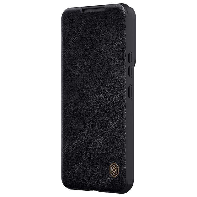 Nillkin Nillkin Galaxy S22 Plus Plånboksfodral Qin Läder Pro Holster Flip - Svart