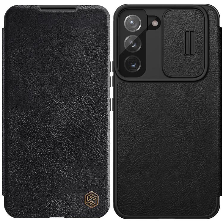 Nillkin Nillkin Galaxy S22 Plus Plånboksfodral Qin Läder Pro Holster Flip - Svart
