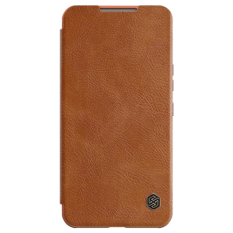 Nillkin Nillkin Galaxy S22 Plus Plånboksfodral Qin Läder Pro Holster Flip - Brun