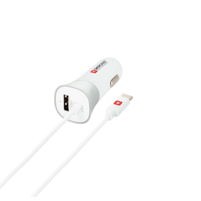 UTGATT1 SKross USB-Billaddare med Typ-C-Kabel 2.0