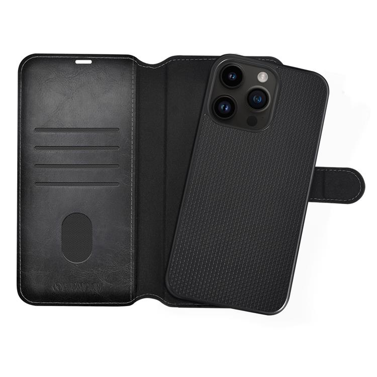 Champion CHAMPION iPhone 14 Pro Plånboksfodral Slim 2-in-1 - Svart