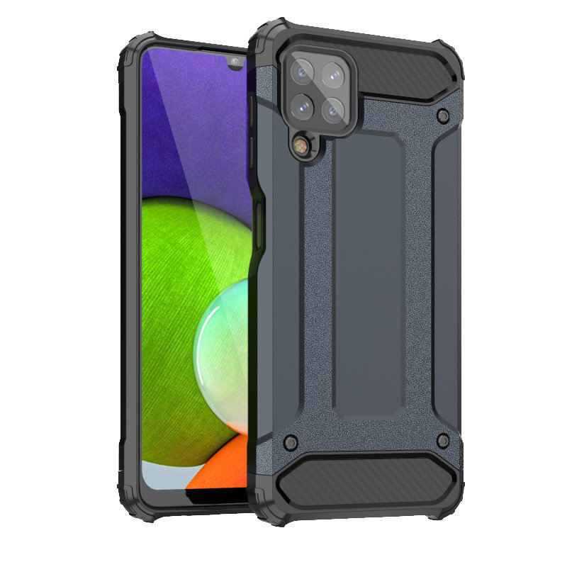OEM Galaxy A22 4G Skal Hybrid Armor Tough Rugged - Blå